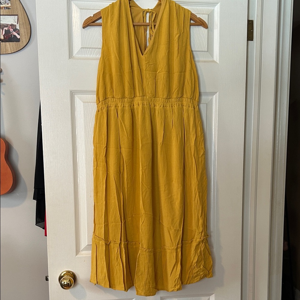 Ingrid & Isabel Mustard Midi Dress